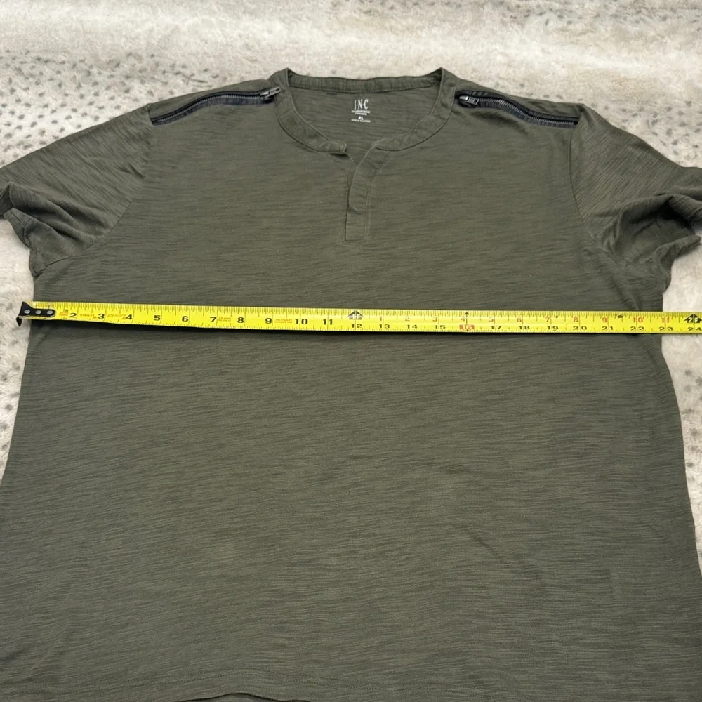 INC International Concepts Olive Short Sleeve Tee - Picture 7 of 10